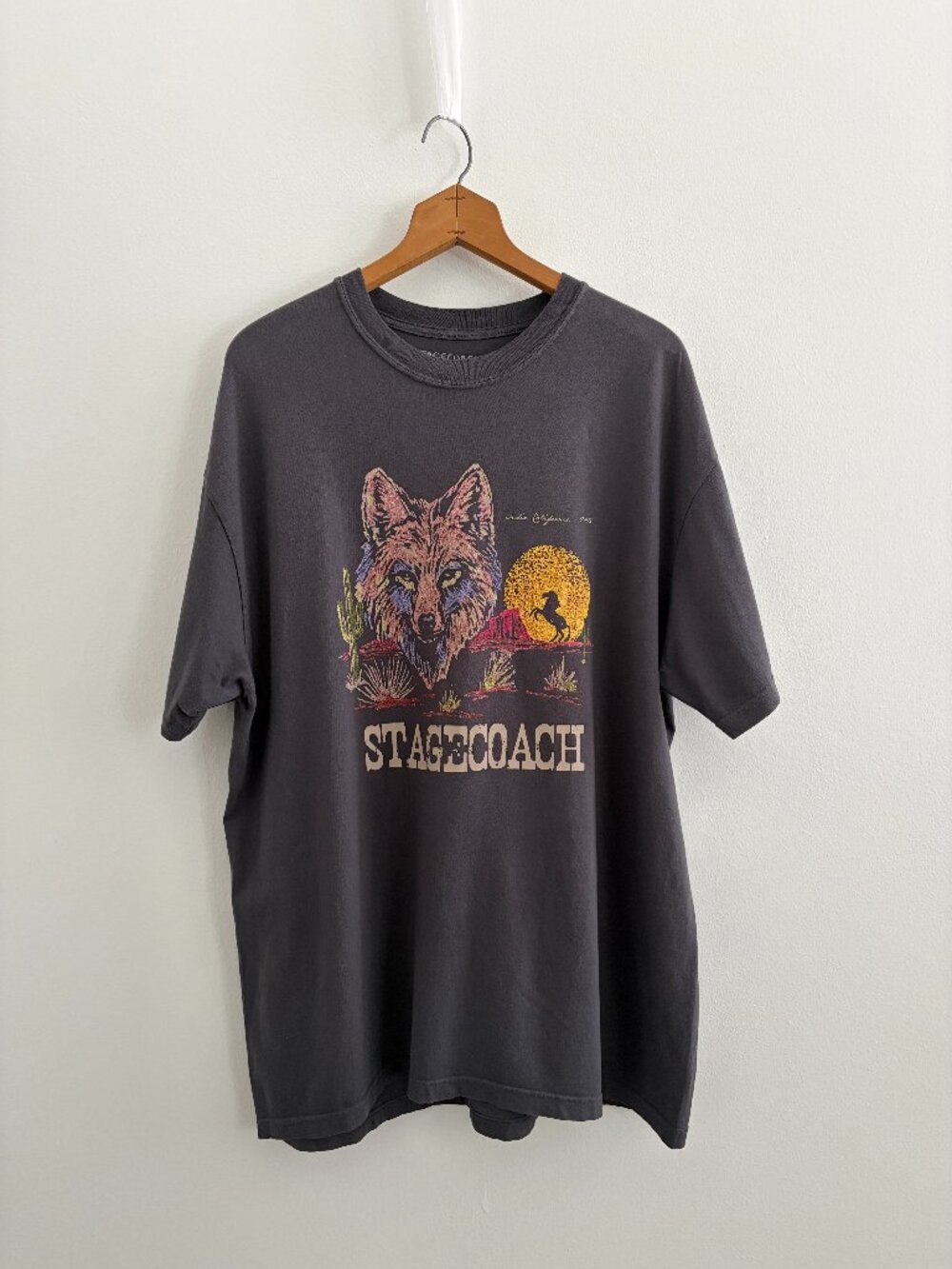Stagecoach x 2025 Official Festival Merch Coyote Graphic Tee Gray | Size XL